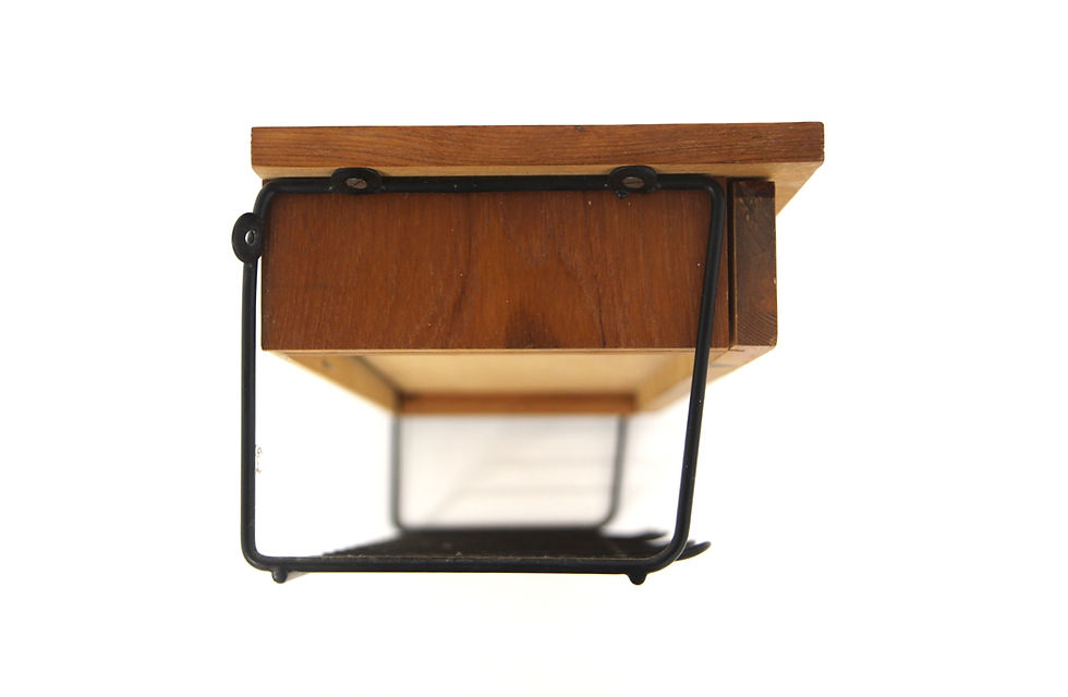 Miniature : Tablette murale, chevet scandinave en teck, Suède, 1950