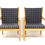 Miniature : Set de 2 fauteuils "modèle 1788", Hans J Wegner, Fritz Hansen, Danemark, 1970