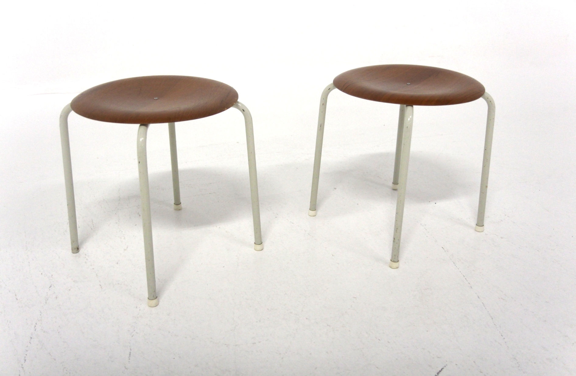 Set de 6 tabourets en teck et métal, Suède, 1960