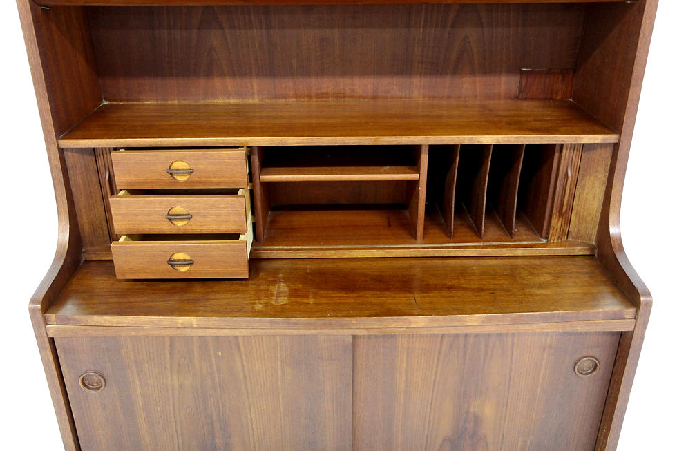 Miniature : Secrétaire scandinave en teck et en chêne, Johannes Sorth, Danemark, 1960