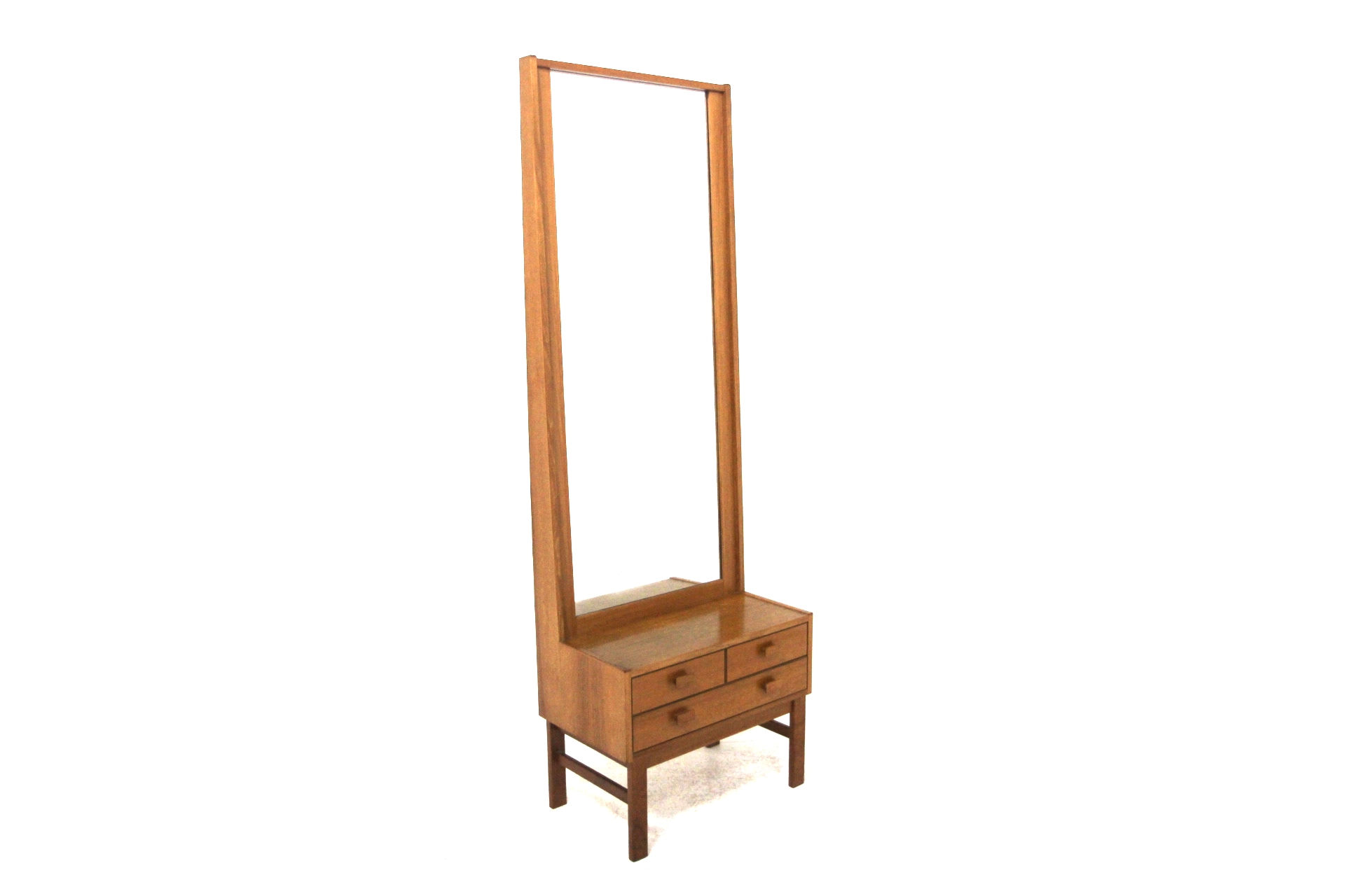 Miroir scandinave "silhouette" en teck, Suède, 1960