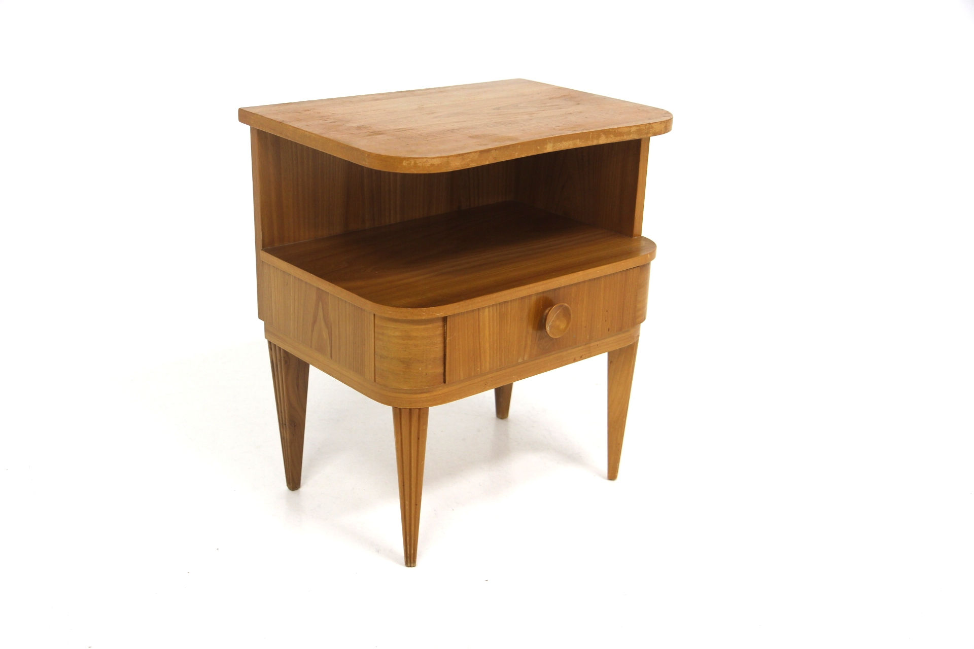 Table de chevet en orme, Swedish Modern, Suède, 1940