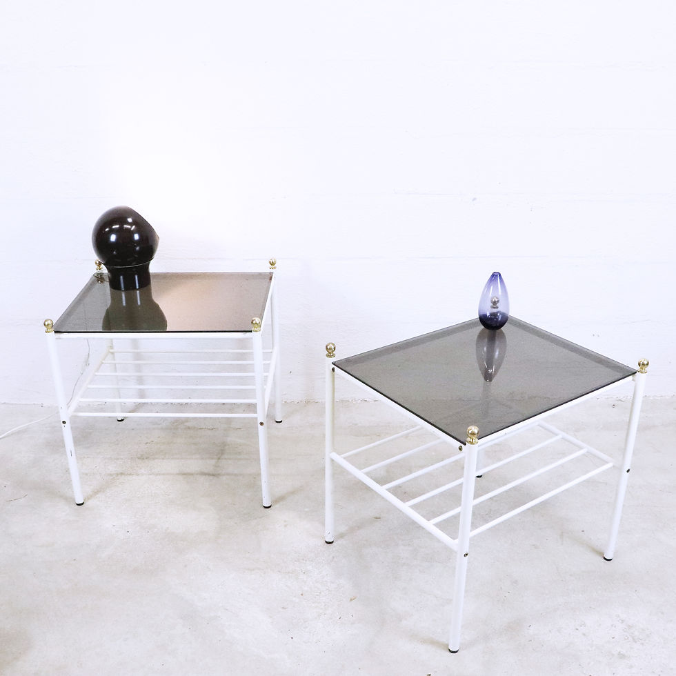 Miniature : Paire de tables de chevet vintage, Suède, 1970