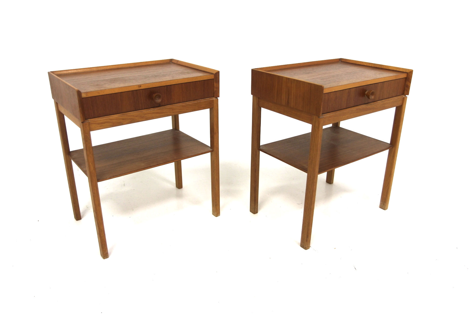 Set de 2 tables de chevets scandinave en teck, Suède, 1960
