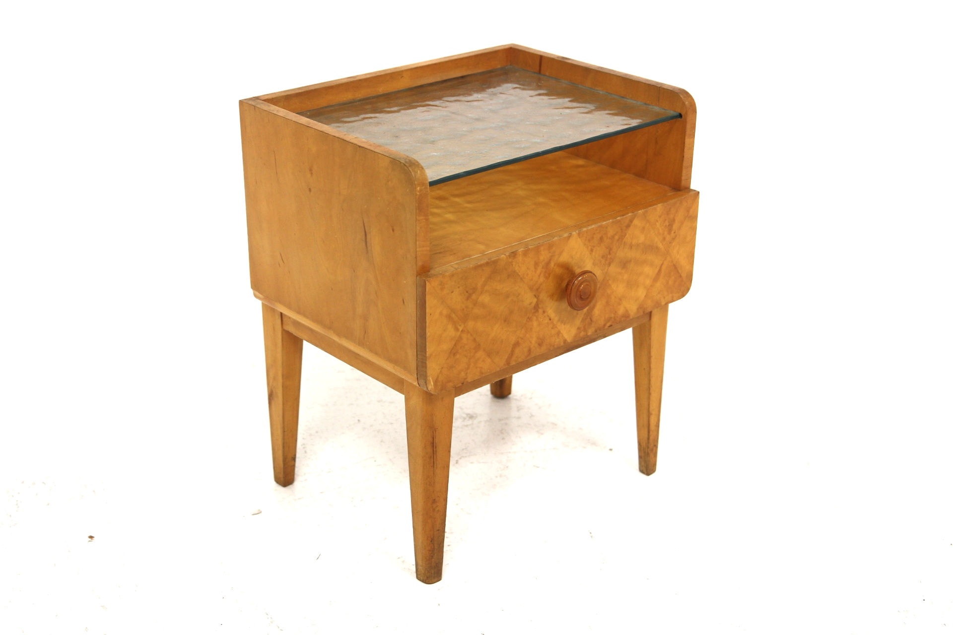 Table de chevet en bouleau, Swedish Modern, Suède, 1940