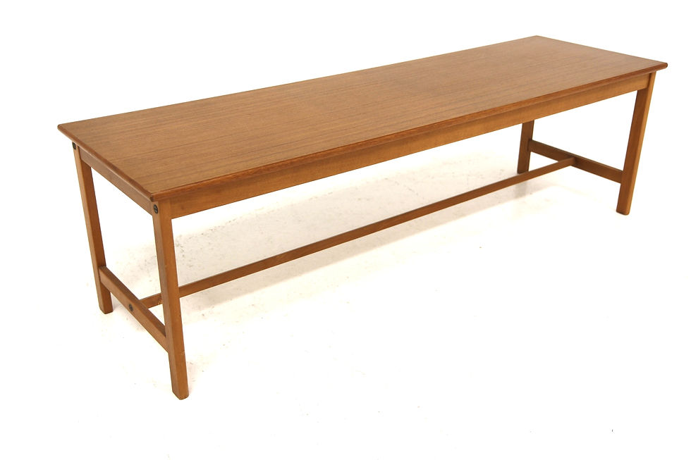 Banc minimaliste en teck, Suède, 1960