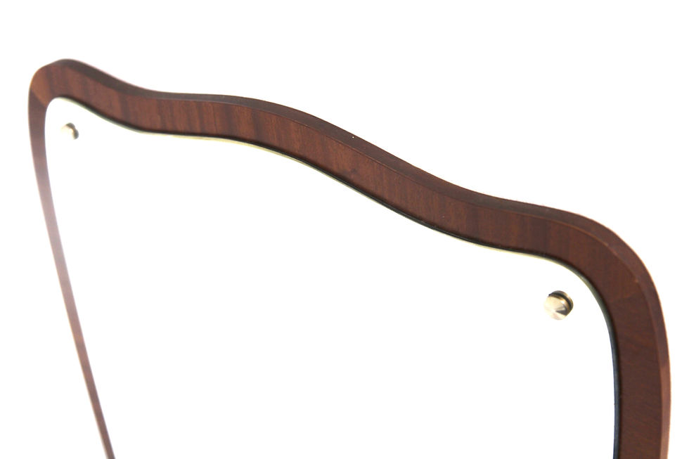 Miniature : Miroir scandinave en acajou, Eriksmåla Glas, Suède, 1950, 73x54cm