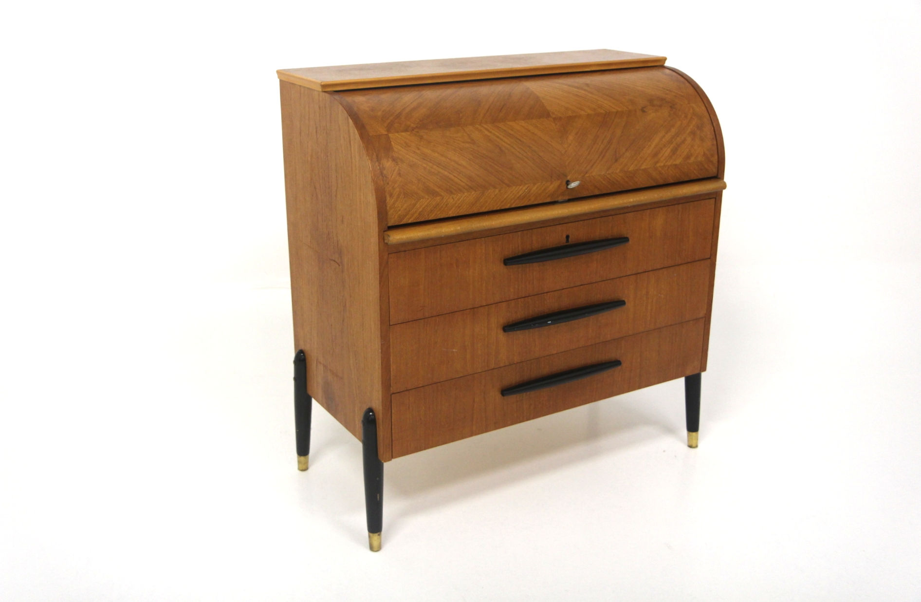 Secrétaire scandinave en teck, Bröderna Gustafssons, Suède, 1950