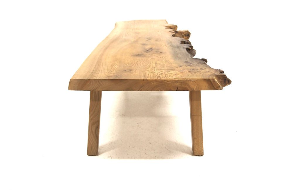 Miniature : Table basse scandinave en orme, Suède, 1970