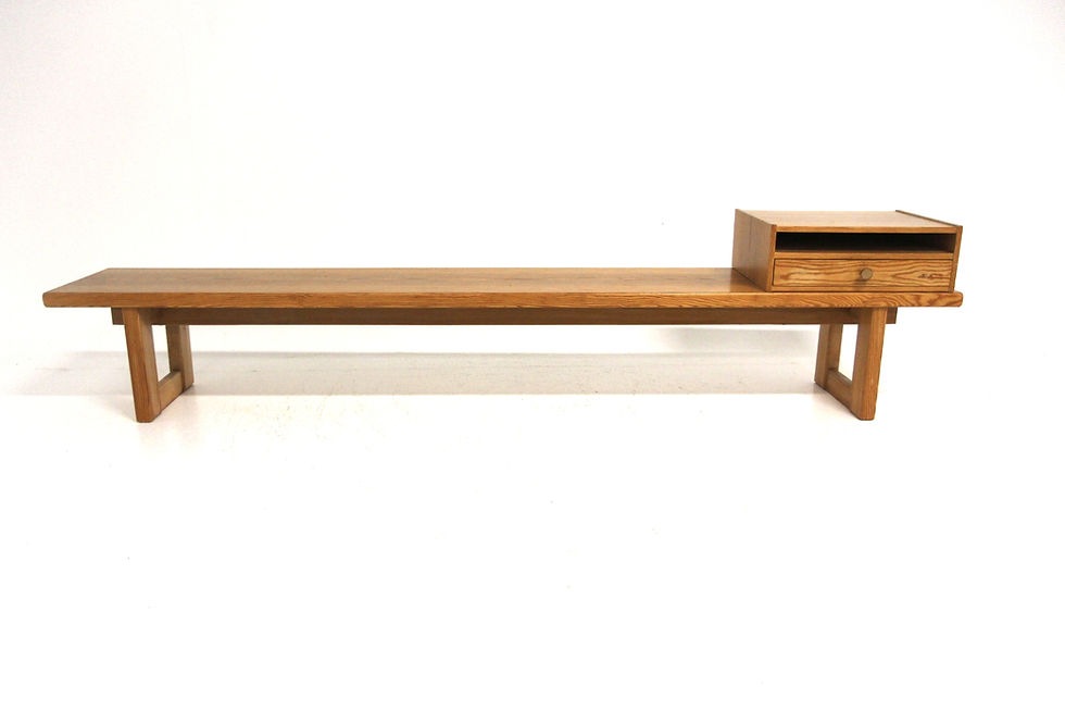 Miniature : Banc scandinave en pin, Suède, 1960