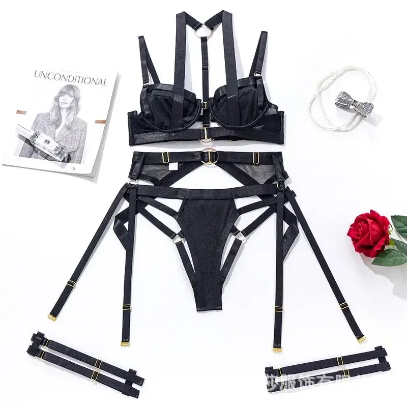 Thumbnail: 3Pc PUsh-Up/Garter/Thong