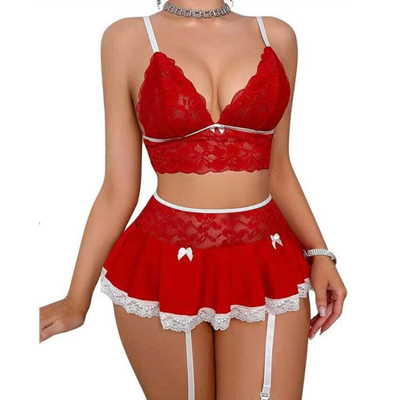 Thumbnail: Dainty Cosplay Lace Bra & Garter.