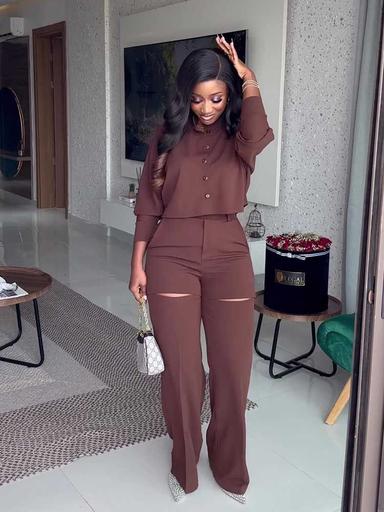 Thumbnail: Slit/Me Pants & Blouse
