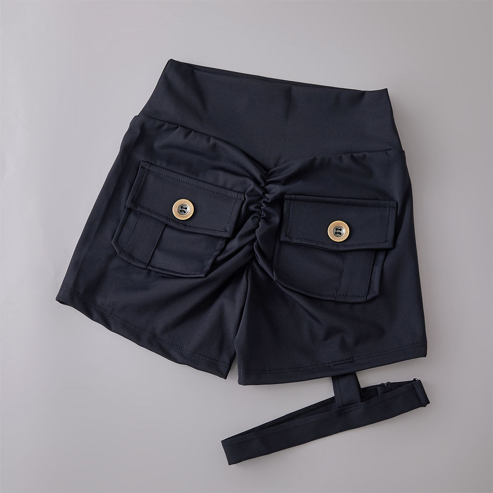 Thumbnail: Dainty Strapped thigh Spandex shorts