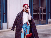 メンズコートを使ったゆったりスタイル