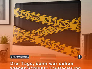 Laptop mit Absperrband