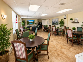 Recreational activity room at PM Residence memory care community