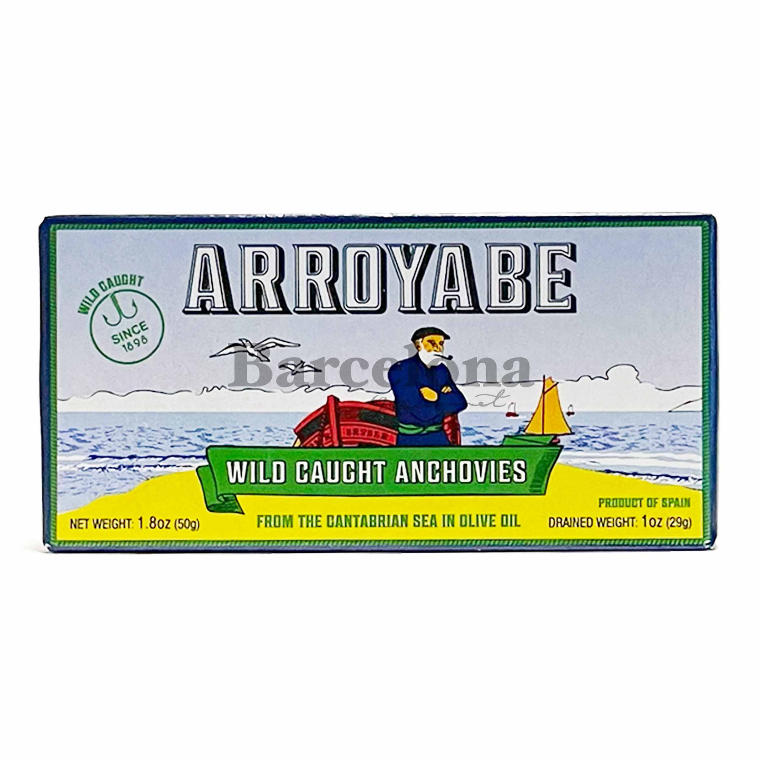 Arroyabe Wild Caught Anchovies from the Cantabrian Sea in Olive Oil