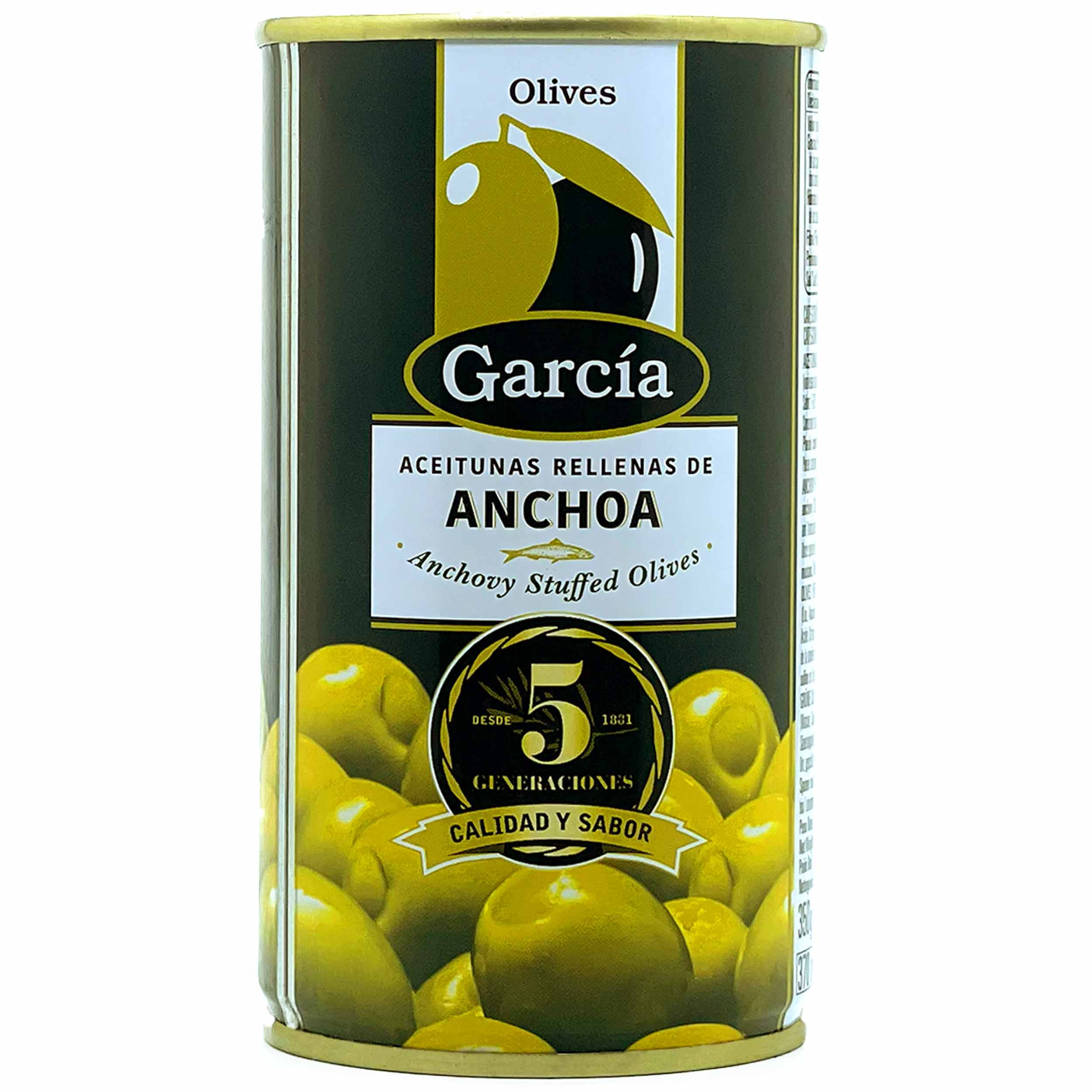 Olives Garcia Anchoa Anchovy Stuffed Spanish Olives 350g
