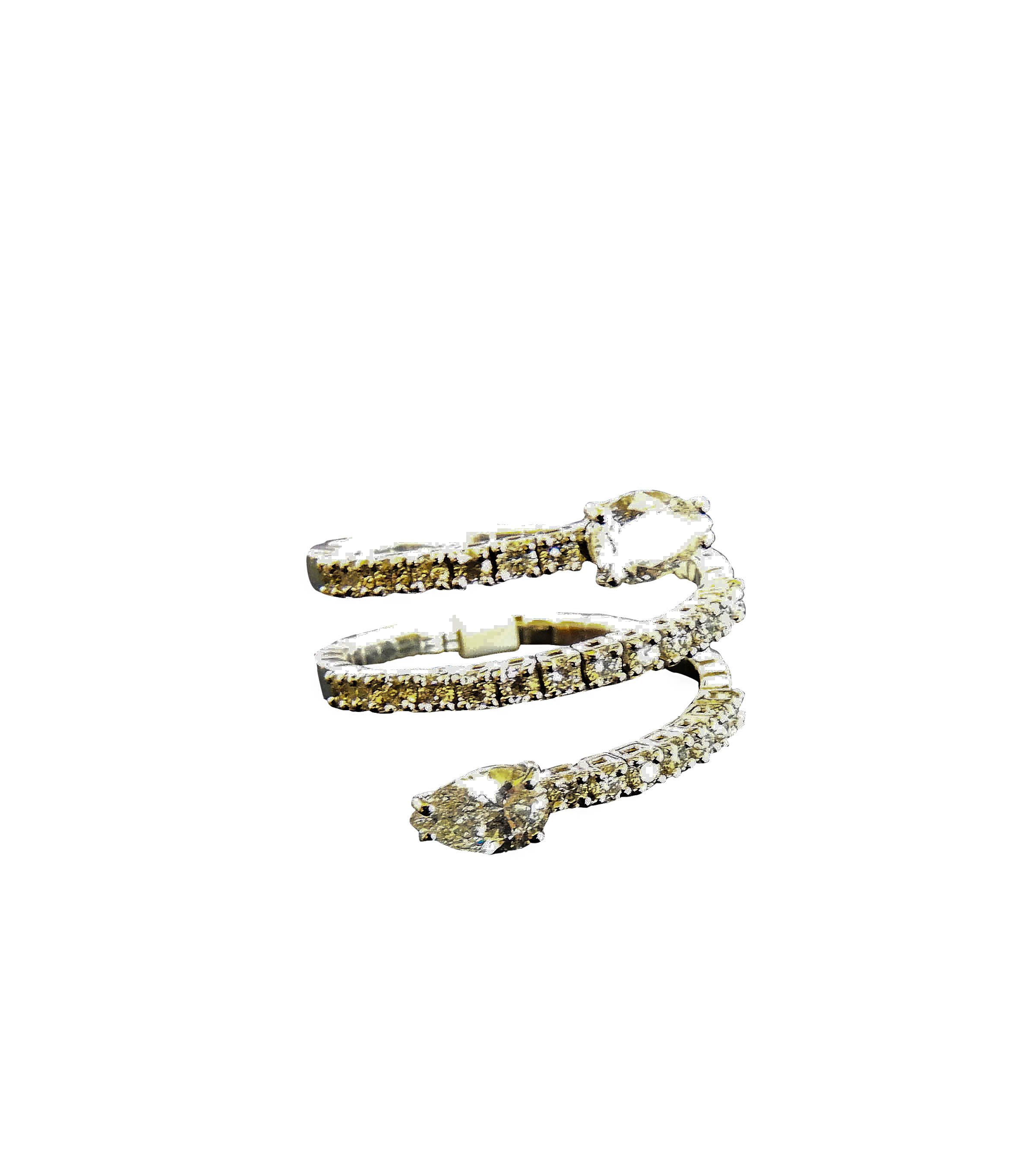 Bague serpent diamant