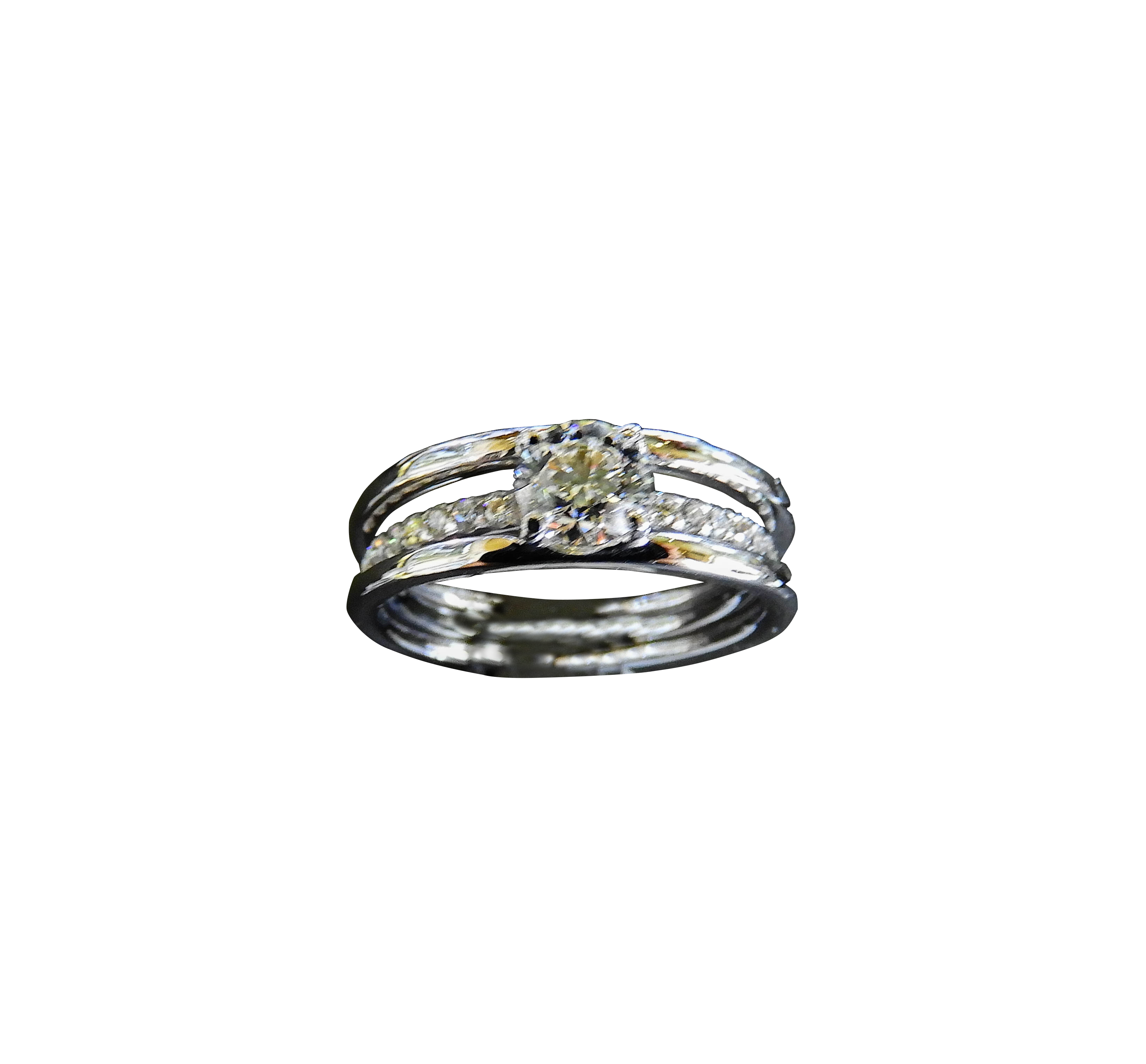 Bague de fiançailles et  solitaire diamant