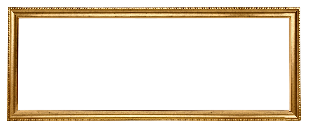 Gold picture frame rectangle