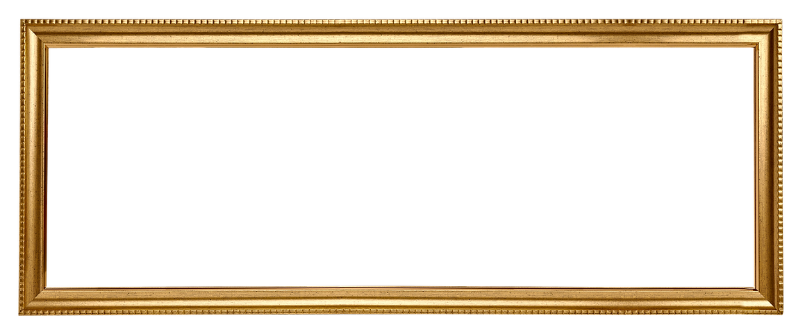 Gold picture frame rectangle