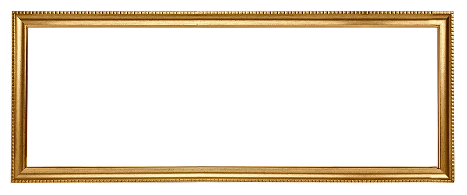 Gold picture frame rectangle