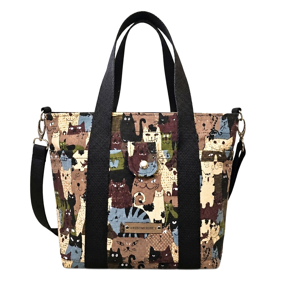 Thumbnail: Front pockets/2- ways carrying/Small canvas bag