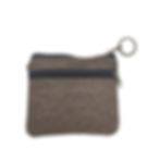 Brown canvas wallet with key ring and zipper, AWESOMEROSE'S