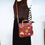 Thumbnail: 2 ways carrying/Burgundy floral/small canvas bag