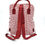 Thumbnail: Red plaid cotton/3 ways convertible front pocket big backpack