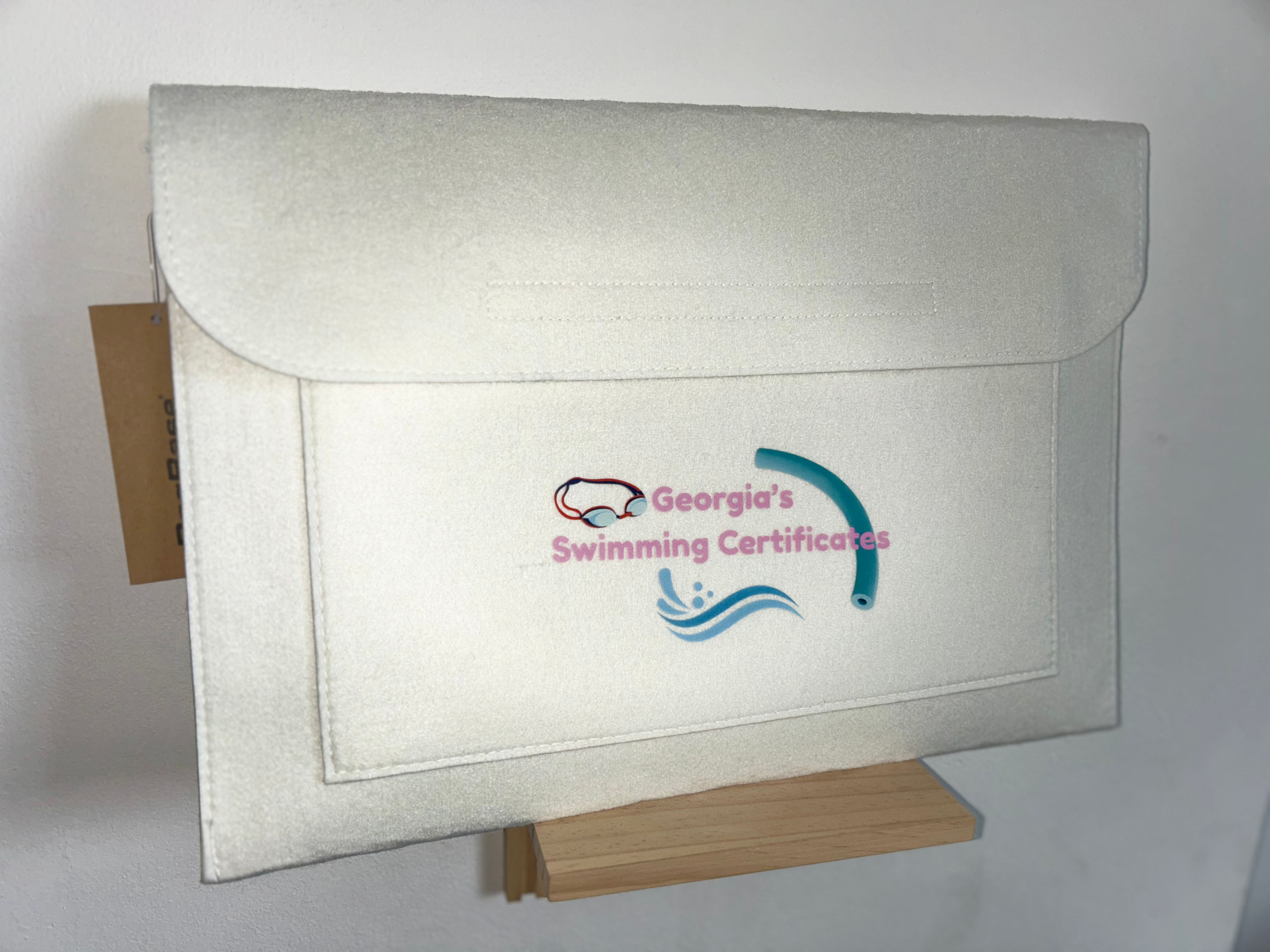 Swimming Certificate Folder