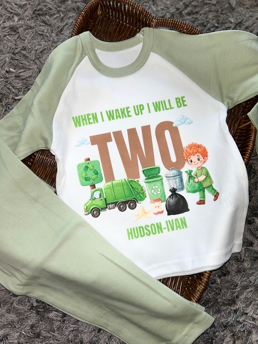 Thumbnail: Bin man birthday pyjamas 