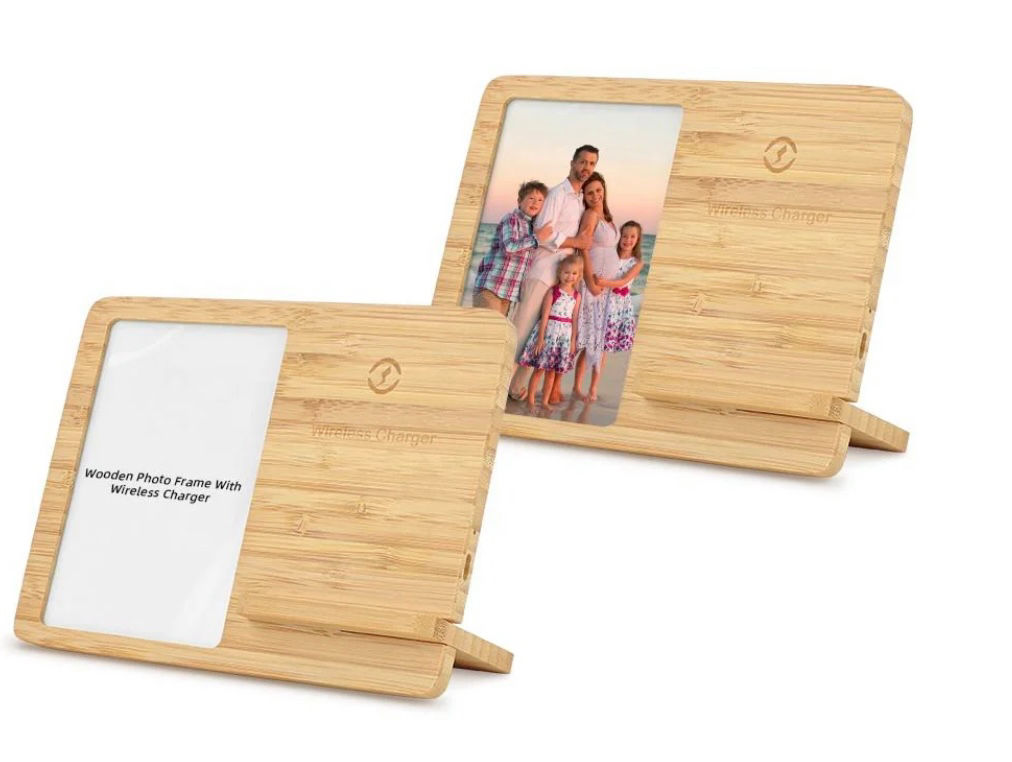 Wireless Charger Wooden Photo Frame – 17.5 x 12.5 cm | 9 mm Thick