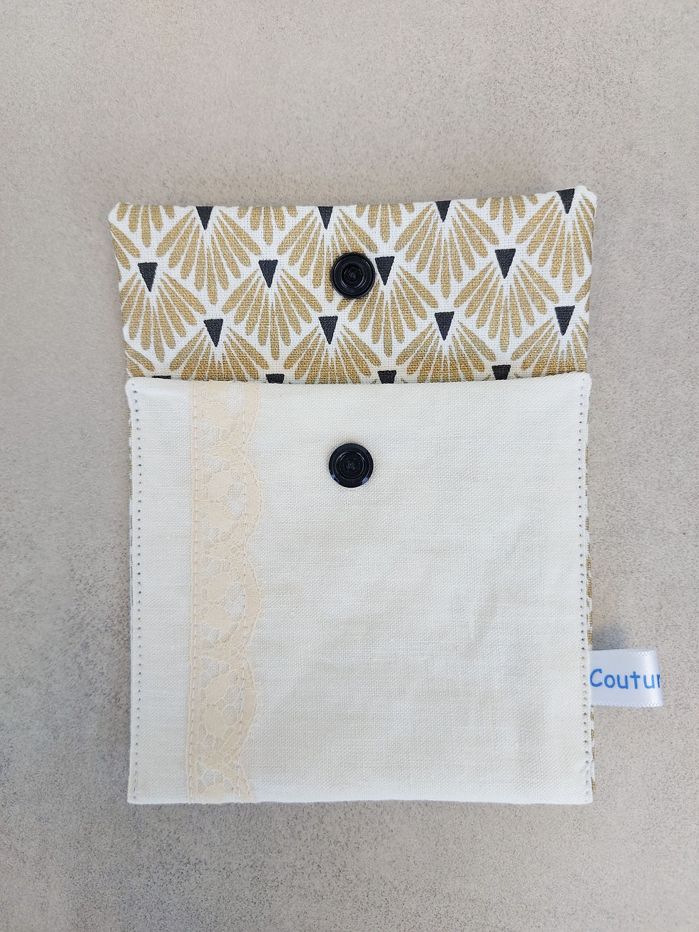 Miniature : pochette à savon solide éventail doré