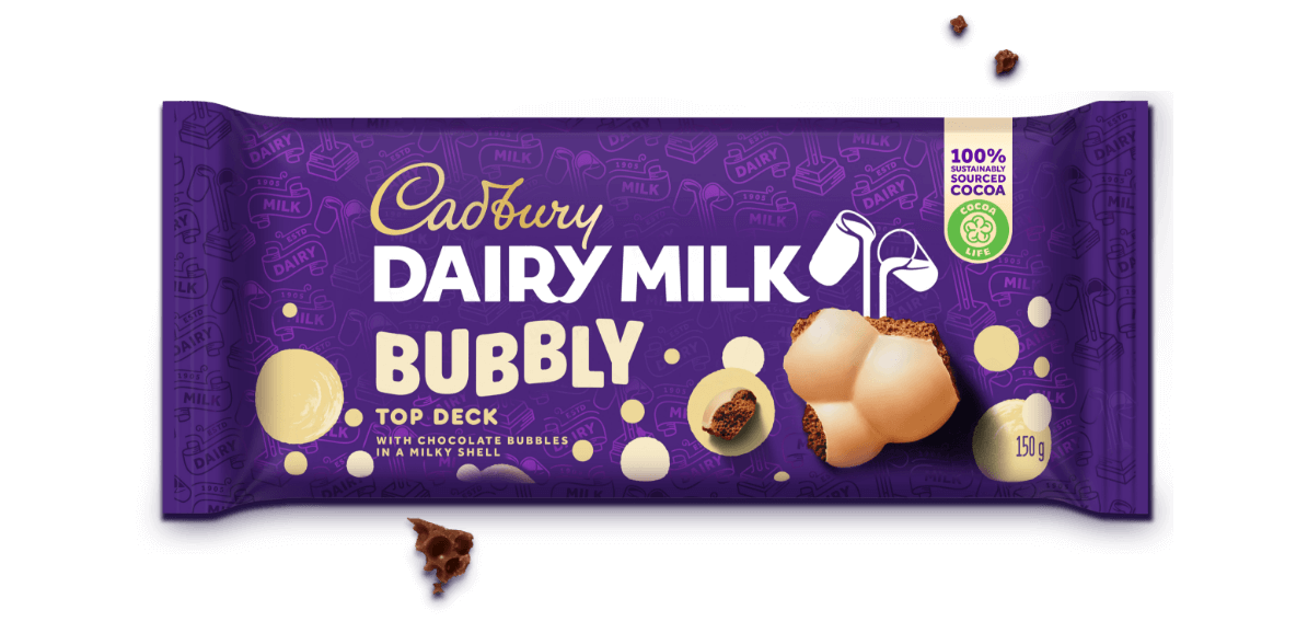 Cadbury Dairy Milk Bubbly Top Deck Chocolate 150g