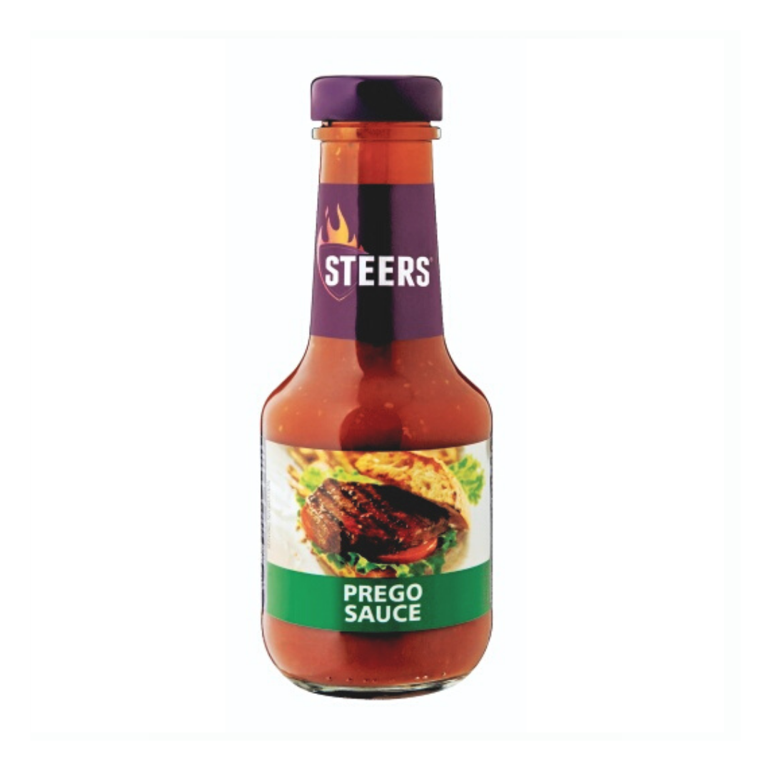 Steers Prego Sauce 375ml - Rich Tomato & Herb Marinade