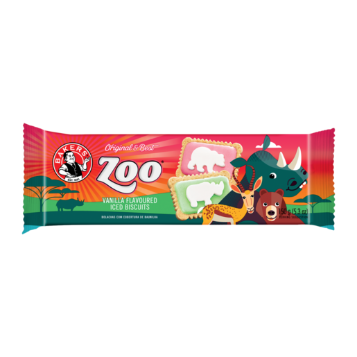 Bakers Zoo Vanilla Iced Biscuits - 150g