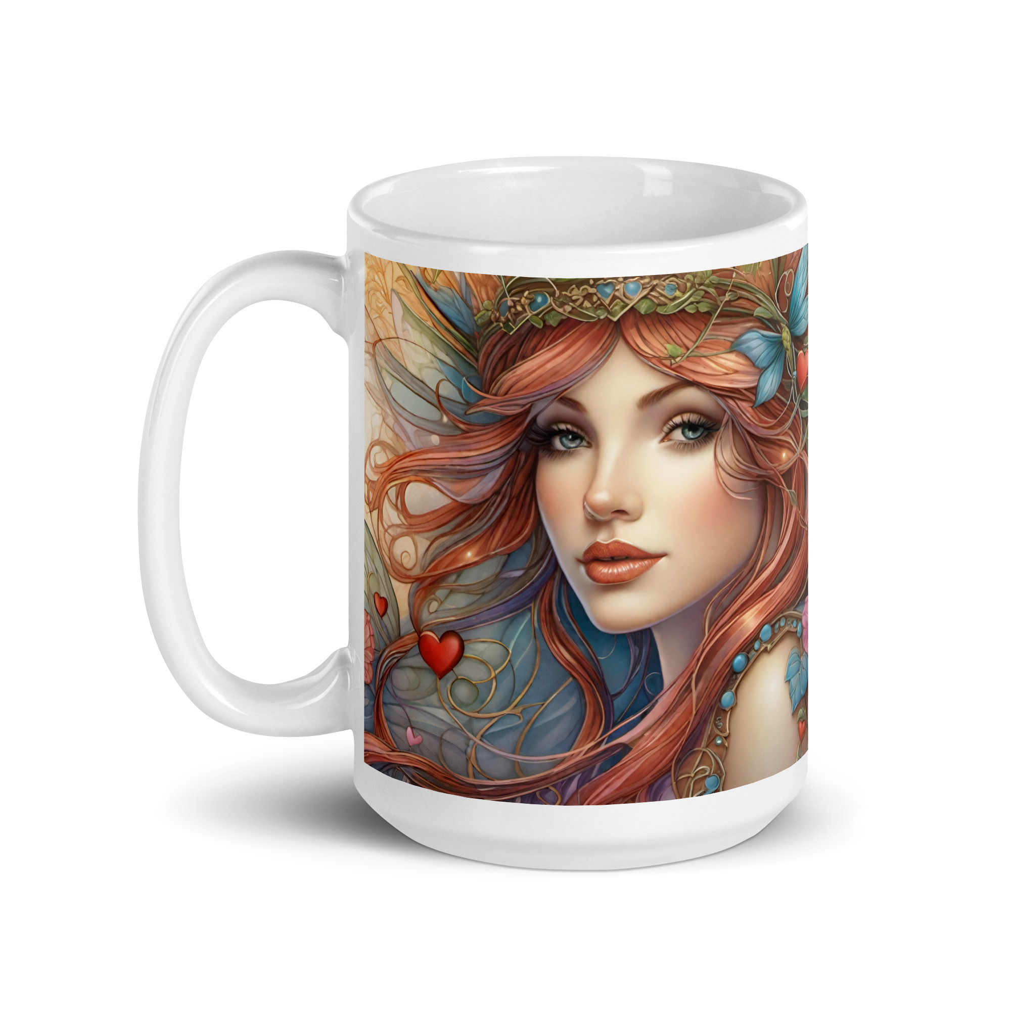 Heart's Desire Ceramic Coffee Mug 15 oz.