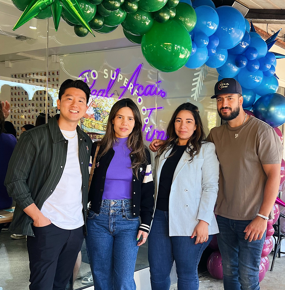 Founders of Palmetto standing together in front of thei Palo Alto location