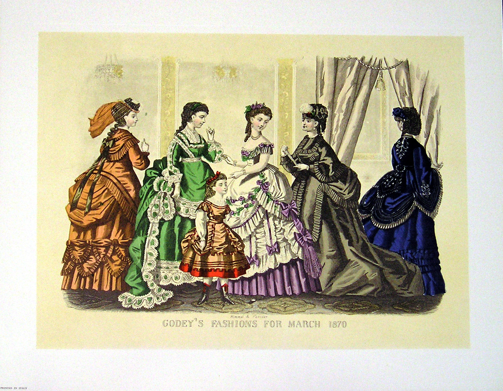 Godey's Fashions March 1870 9.25 x 11.25