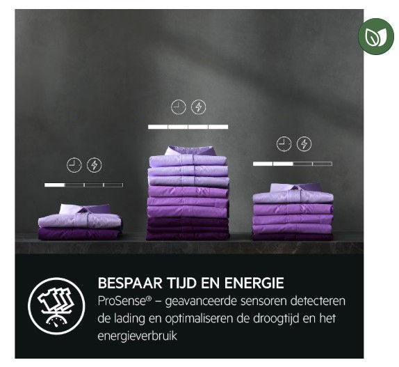 Thumbnail: AEG 7000 serie warmtepompdroger 8 kg eenvouding bedienbaar