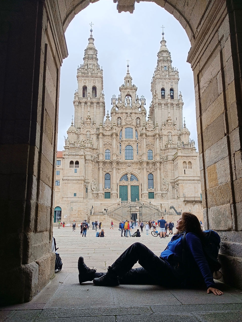 Chegada na Catedral de Santiago em 2022