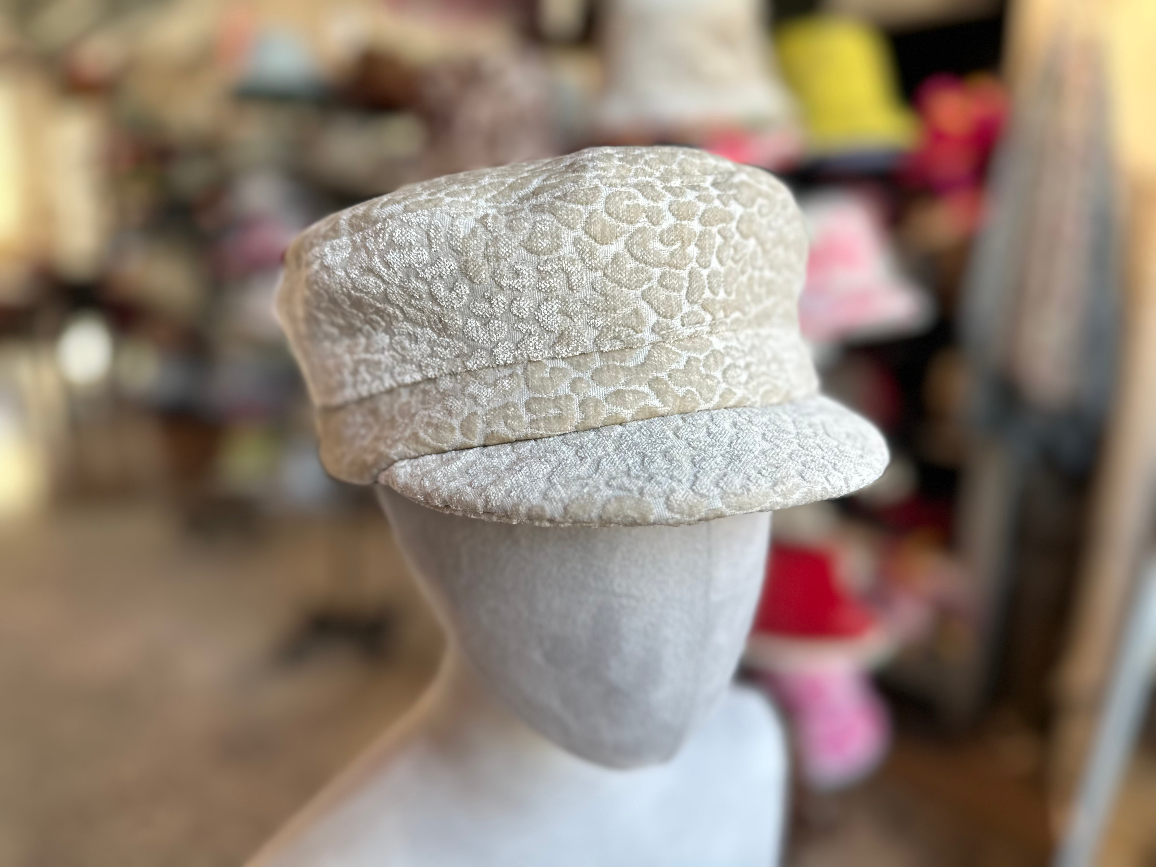 Winter White Leopard Chenille