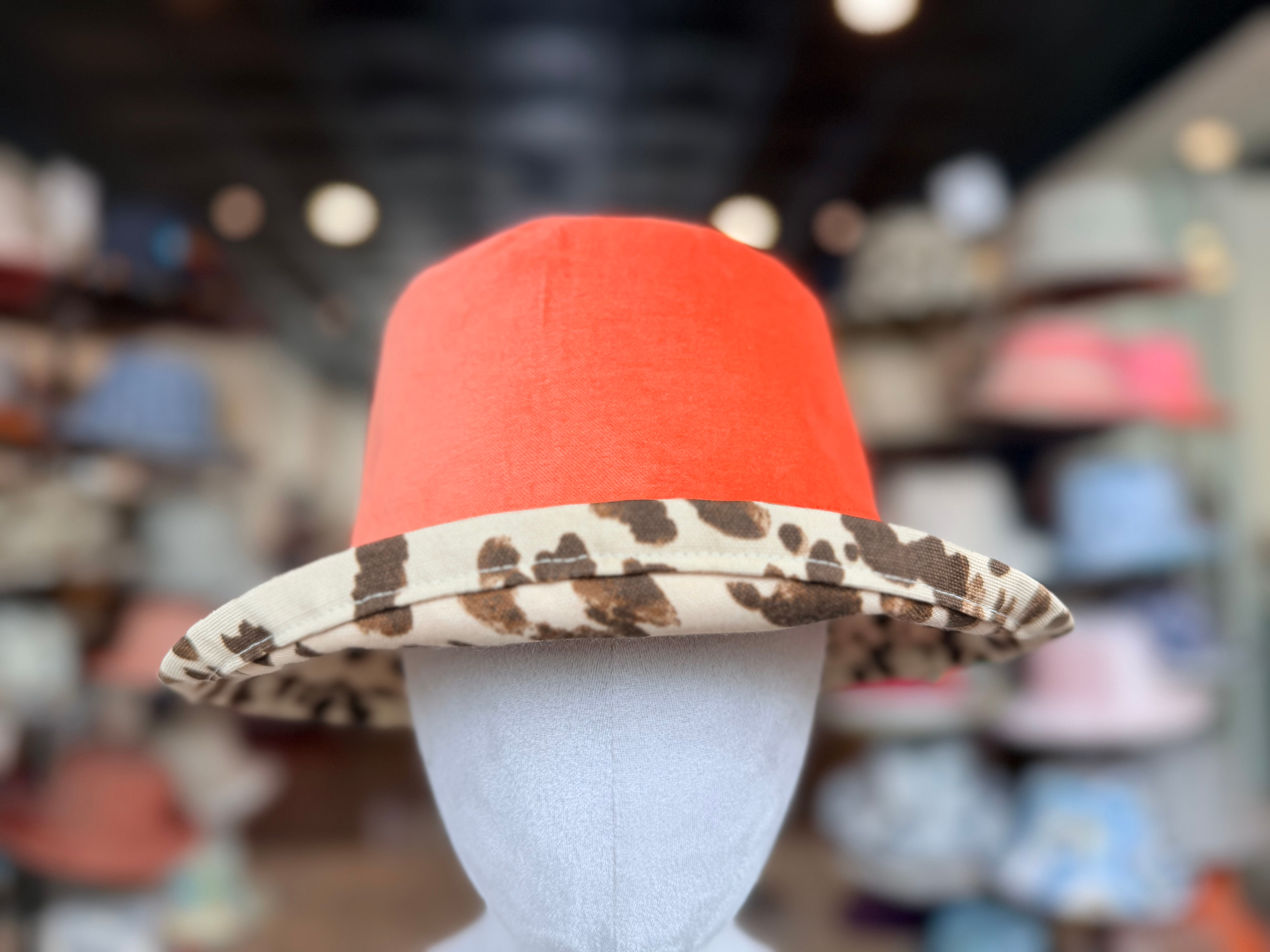 Neon Orange Velvet/Leopard