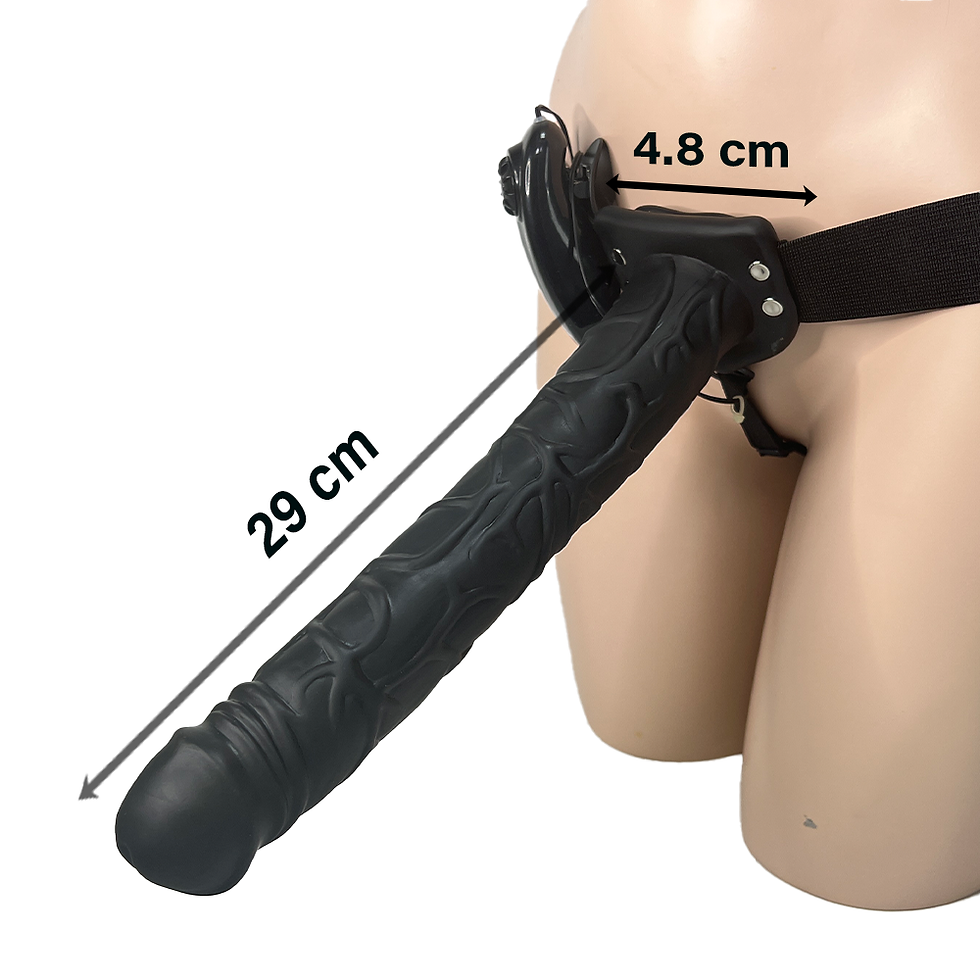 Thumbnail: 11 inch Vibrating Hollow strap-ons Wearable dildo Sex extended wear toy