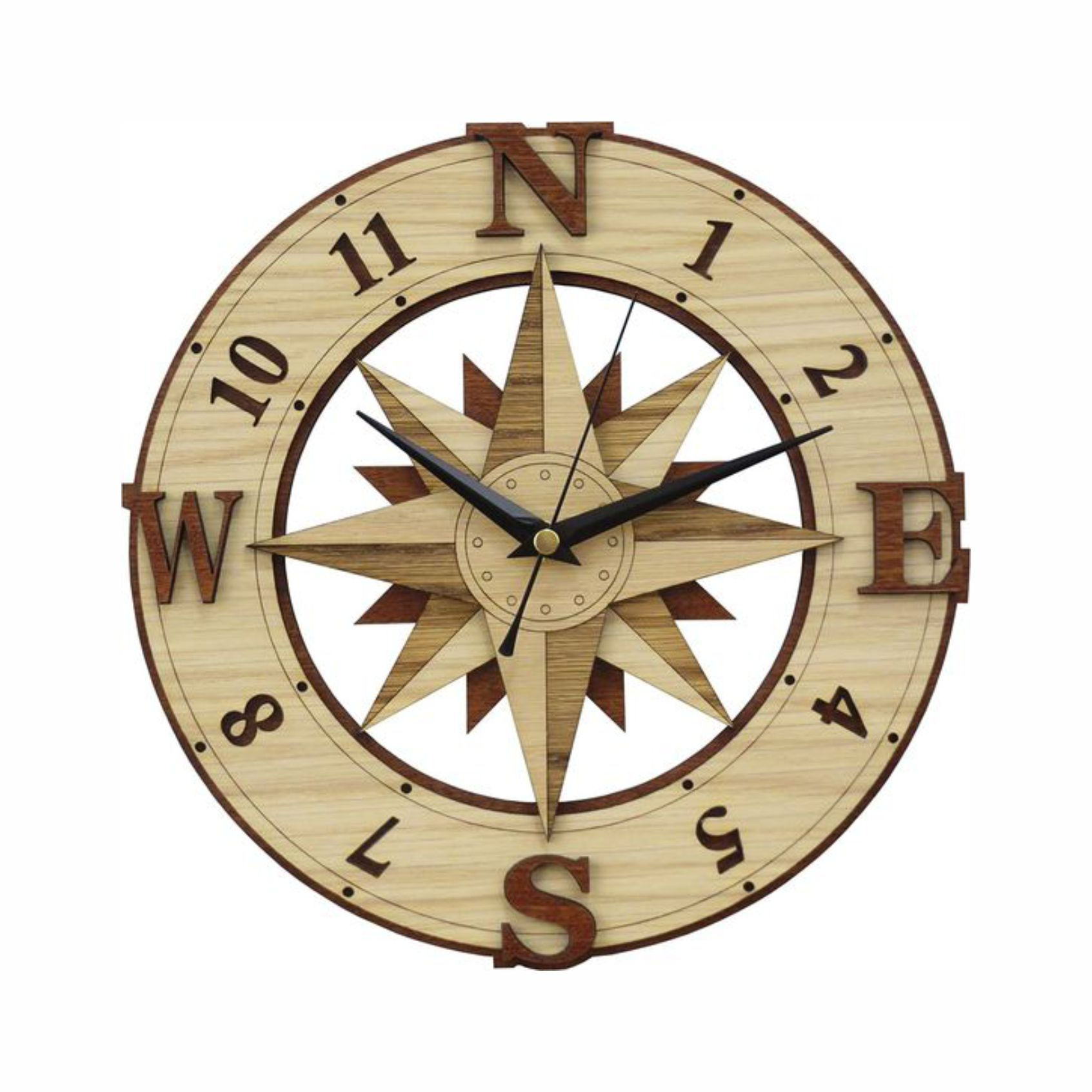NESW Wooden clock 30cm