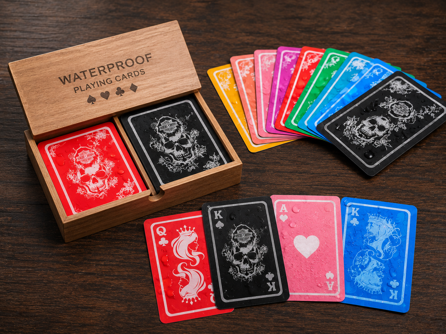 Custom rainbow Waterproof playing cards set