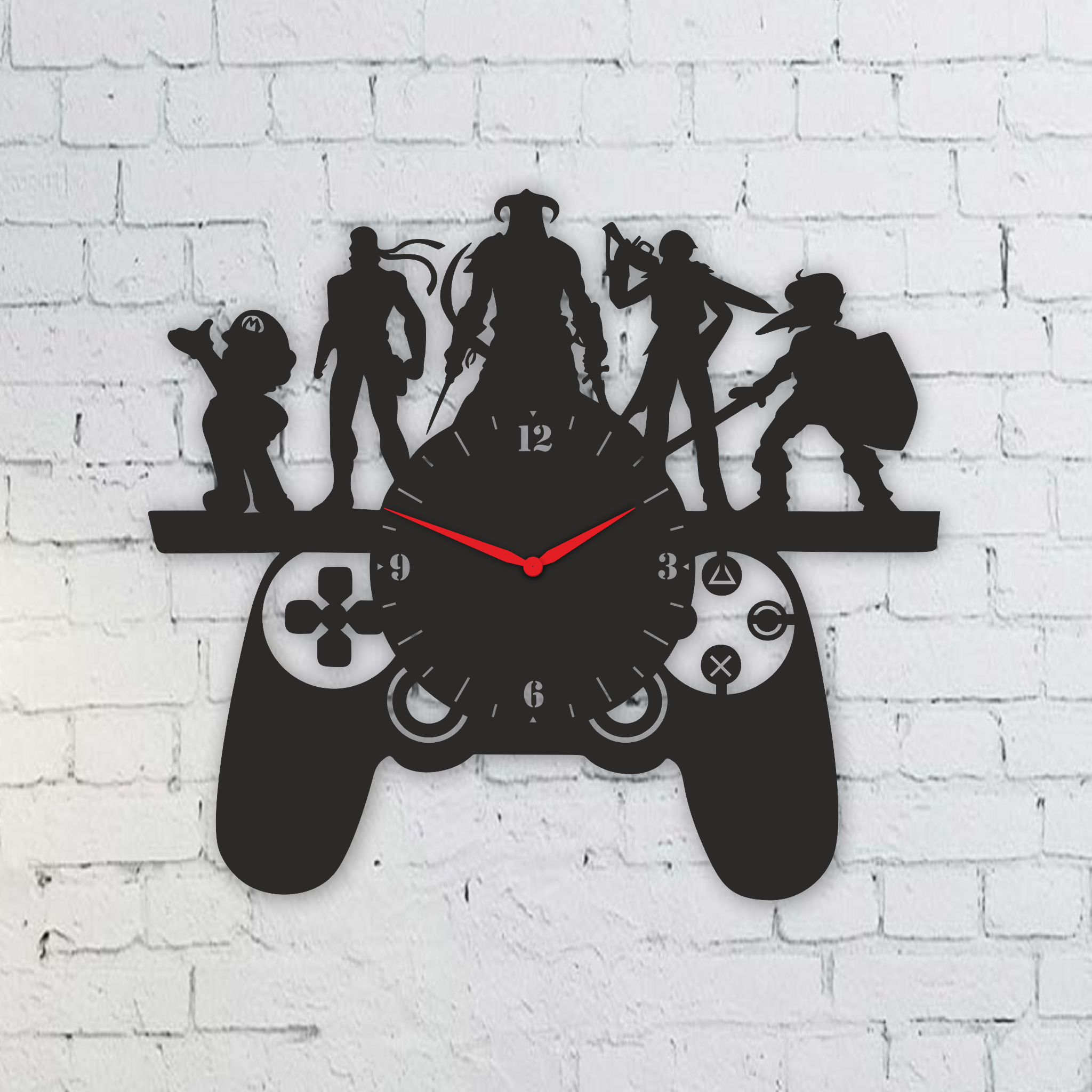 Acrylic gamer clock 30cm
